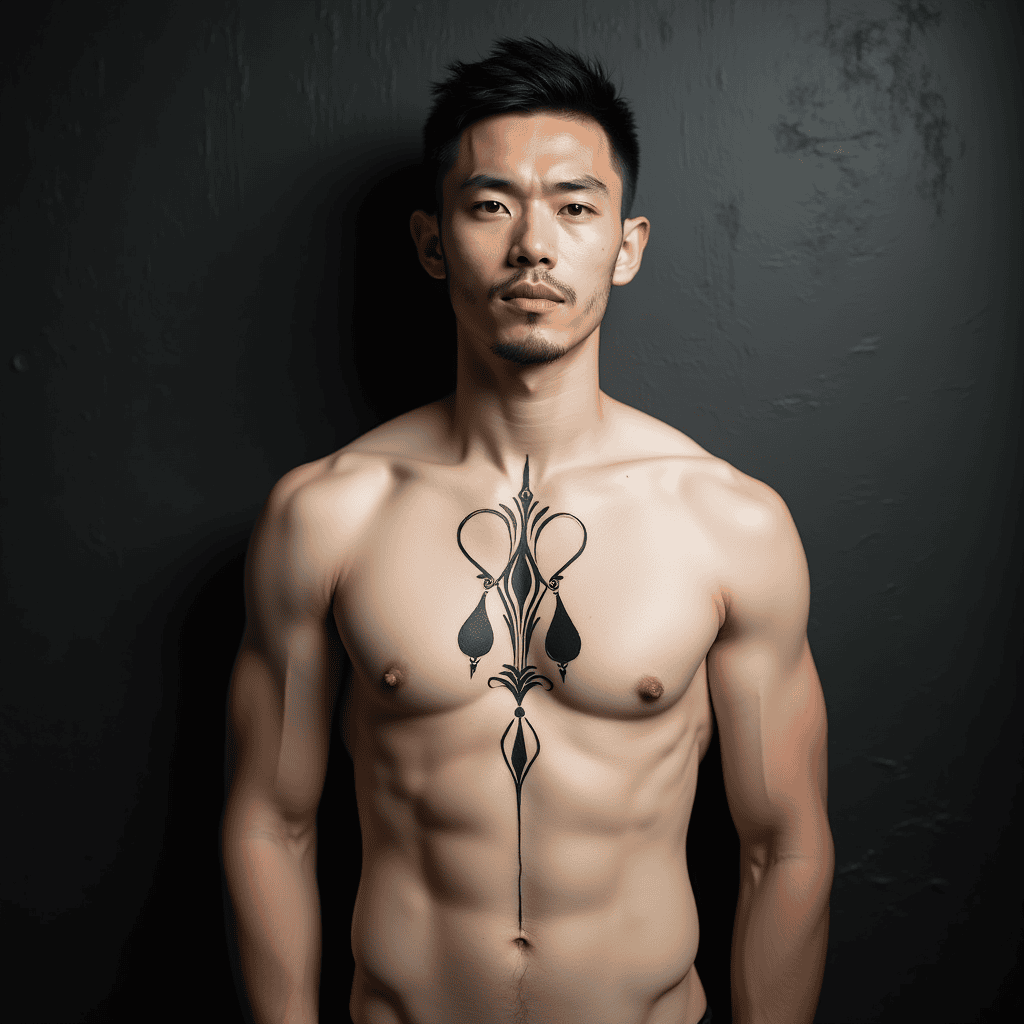 Ornamental Sternum-to-Chest Design