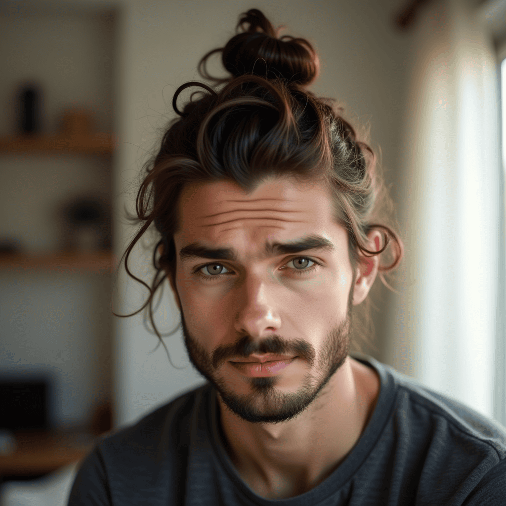 Messy Textured Man Bun