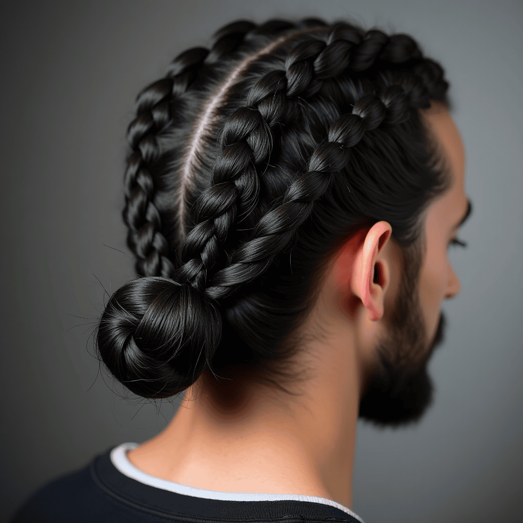 Braided Man Bun