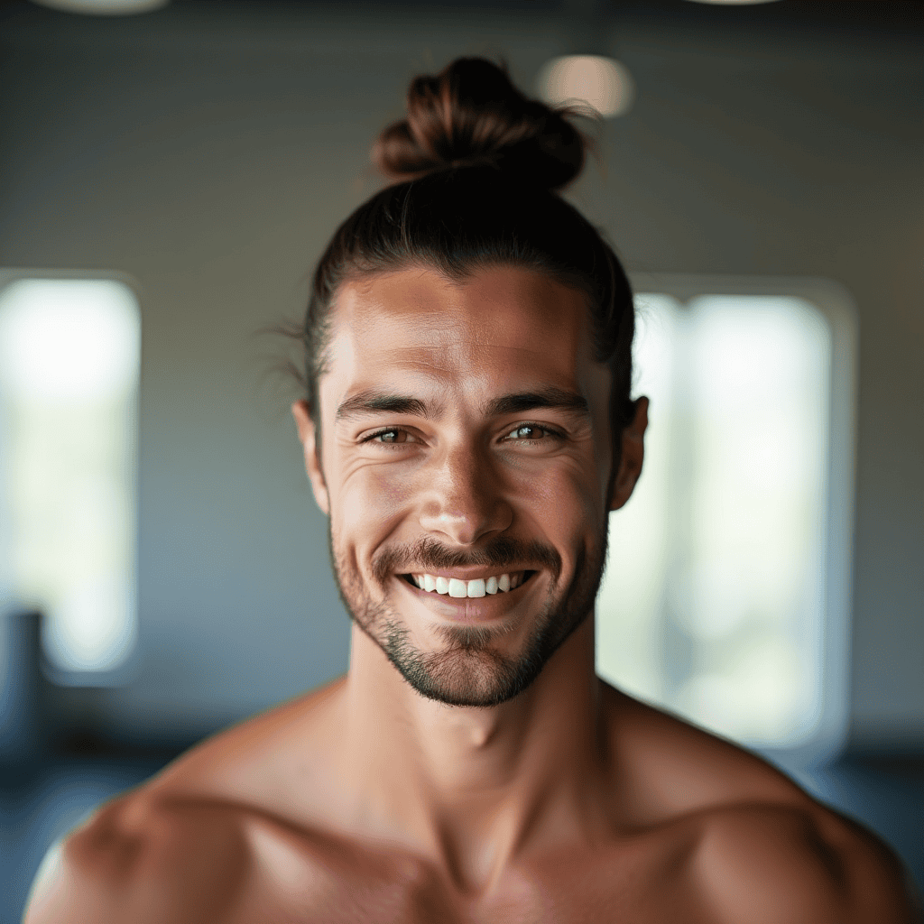 High Top Knot With Clean Sides