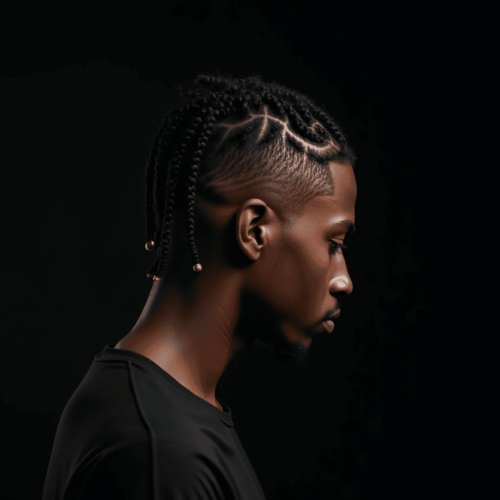 Cornrows With a High Fade
