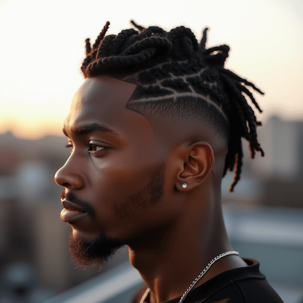 Cornrow Mohawk With Faded Sides