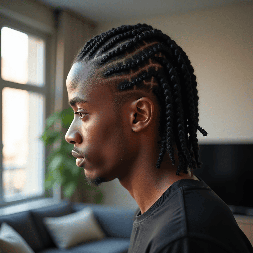 Side-Swept Cornrows