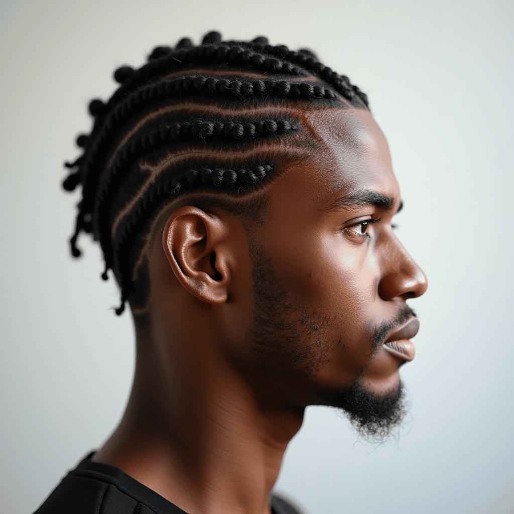 Alternating Thick and Thin Cornrows