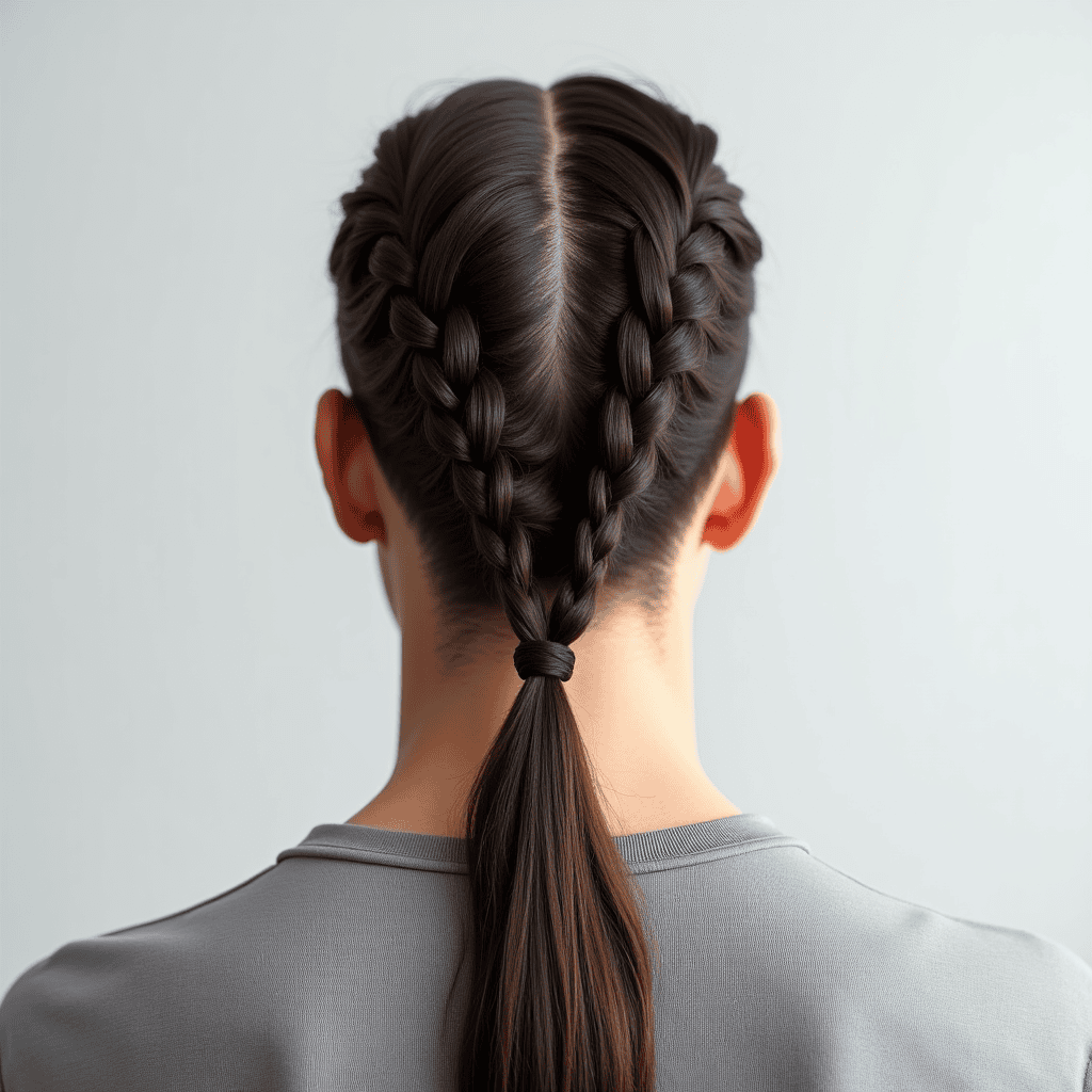 Double-Braid Ponytail