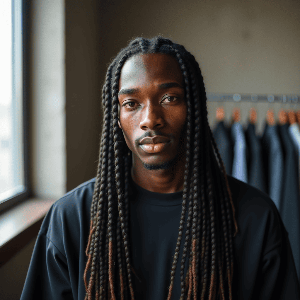 Shoulder-Length Box Braids