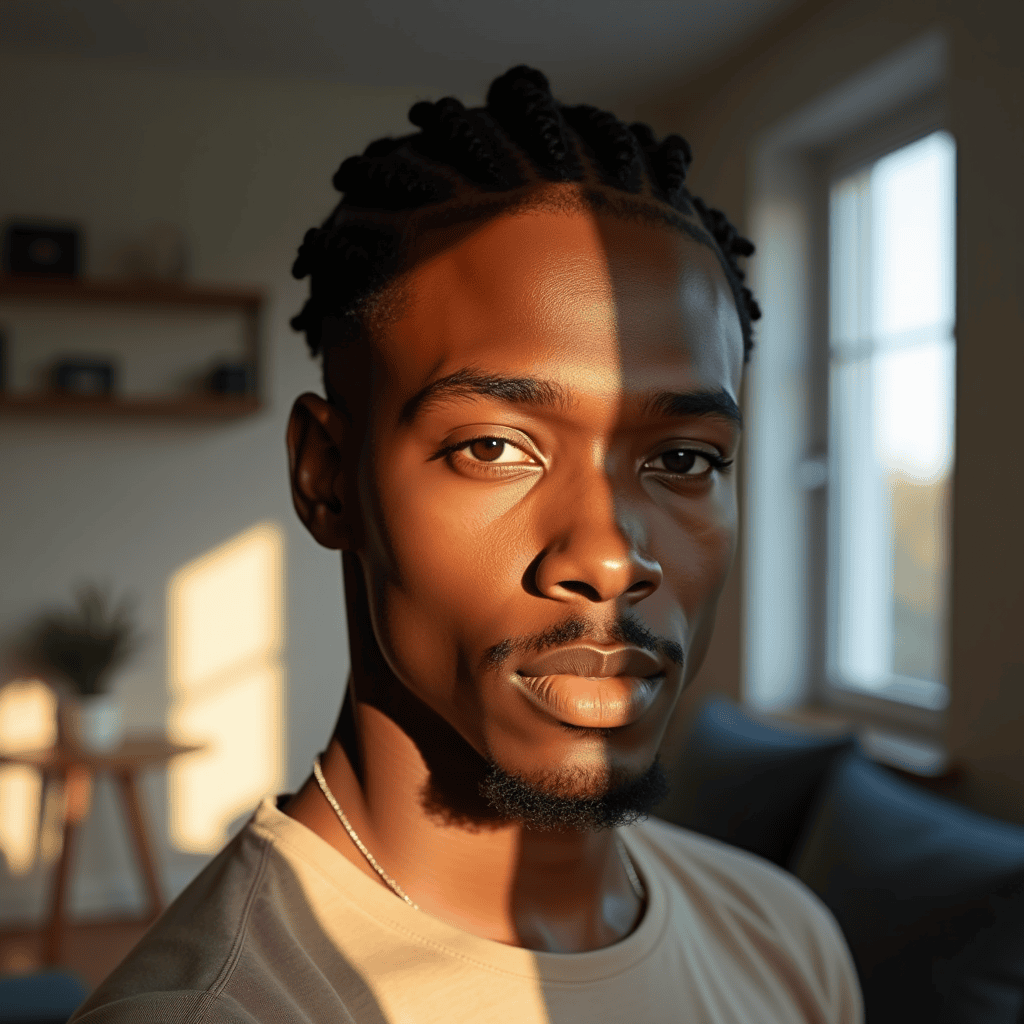 Side-Part Box Braids