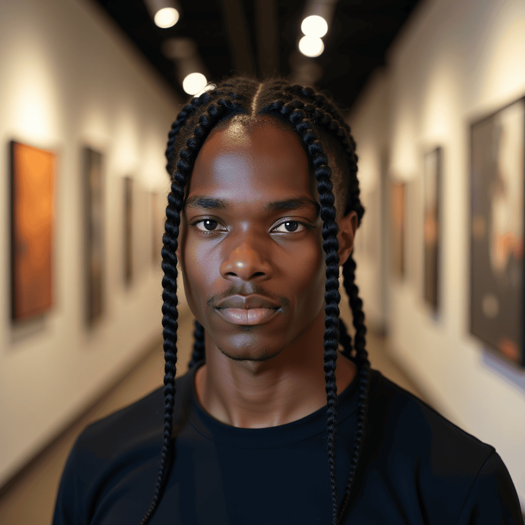 Pulled-Back Braids With Two Front Pieces