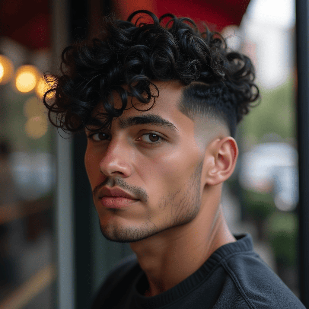 Curly Burst Fade