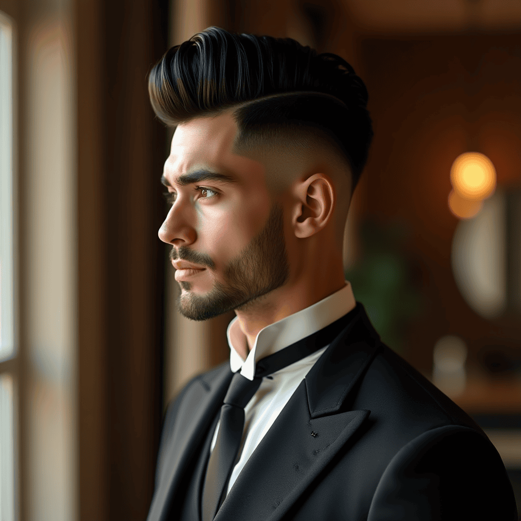 Pompadour Burst Fade