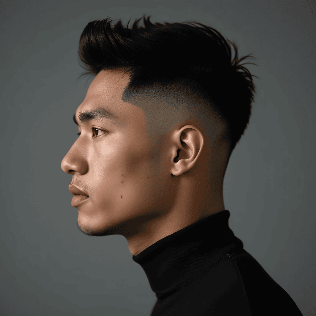 Burst Fade With Line Design