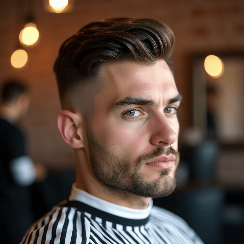 Caesar Cut Drop Fade
