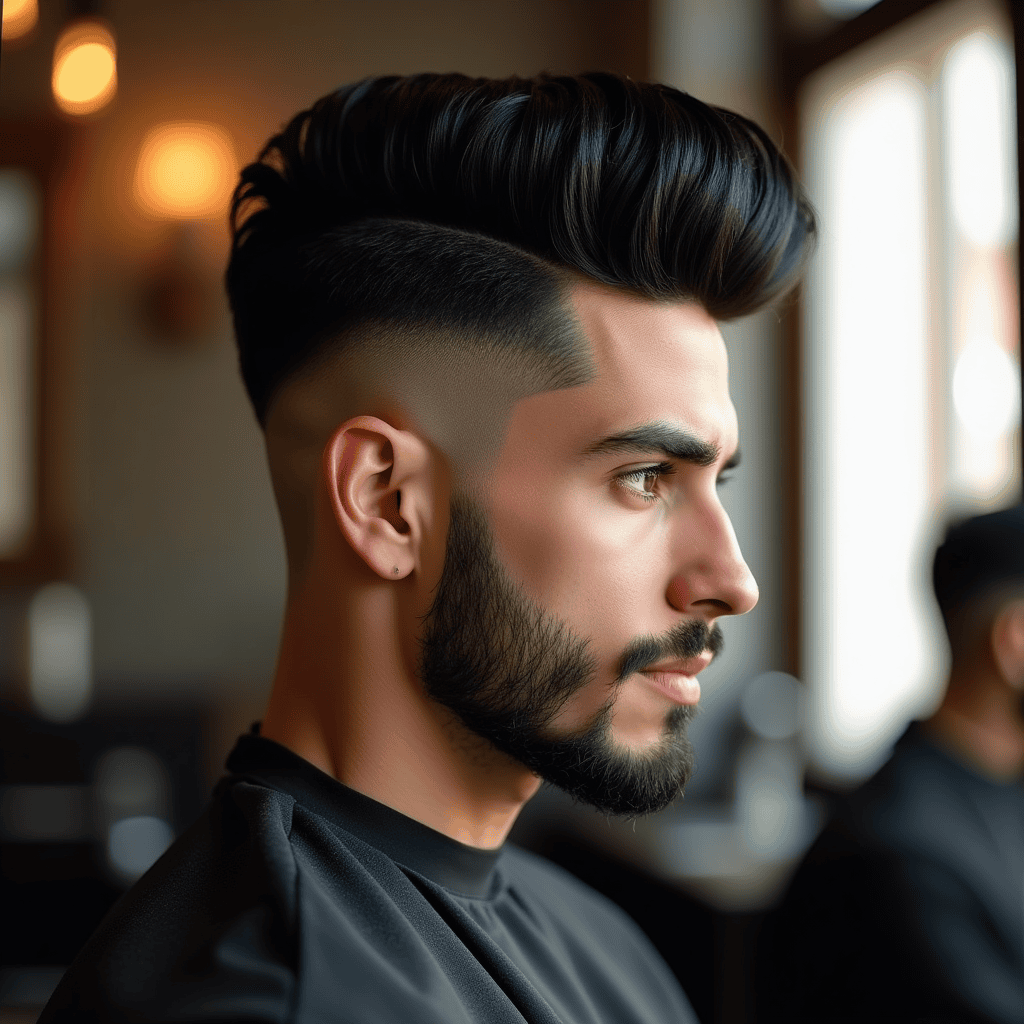 Pompadour Drop Fade