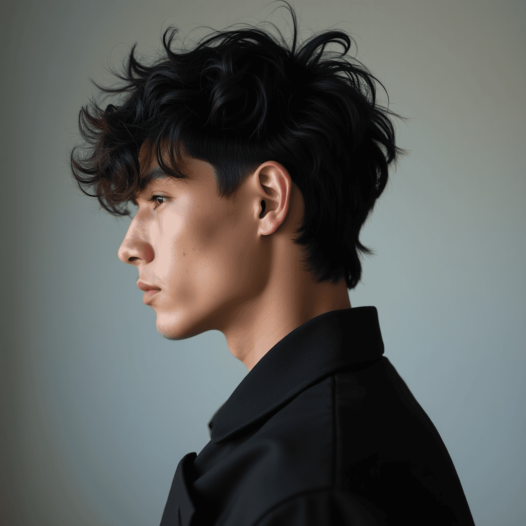 Burst-Inspired Drop Fade With Textured Mullet