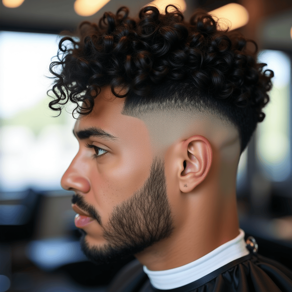 Curly Disconnected Undercut