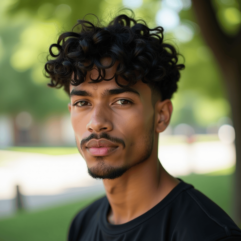 Curly Top Skin Fade