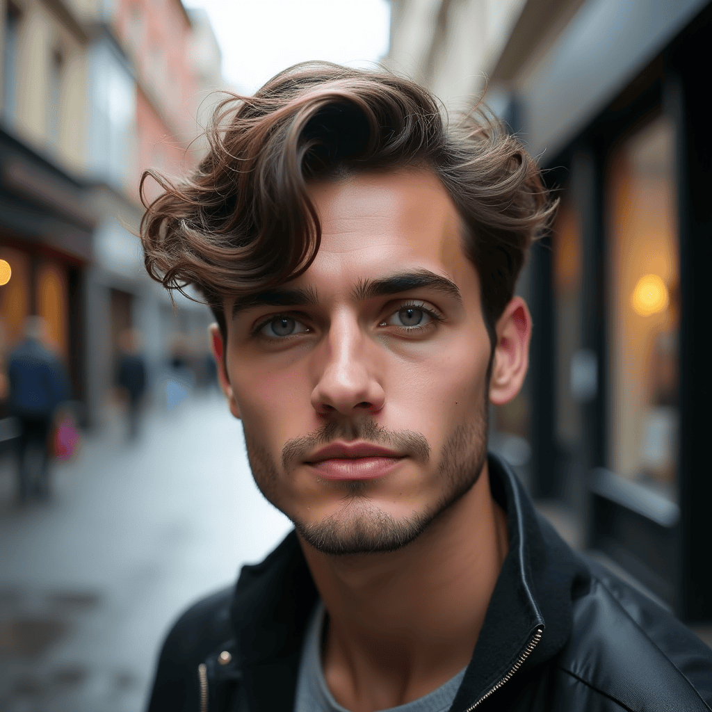 Wavy Fringe Skin Fade
