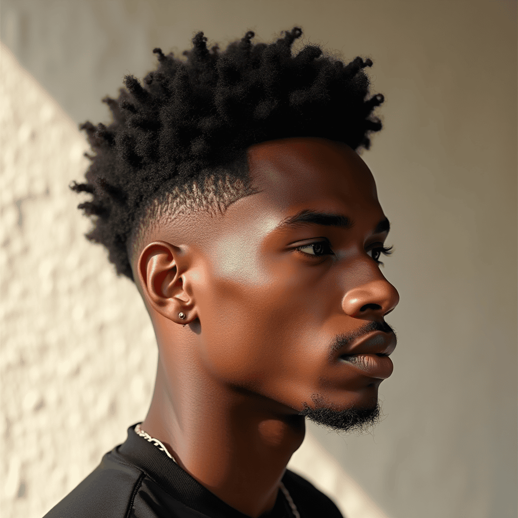Short Afro Skin Fade
