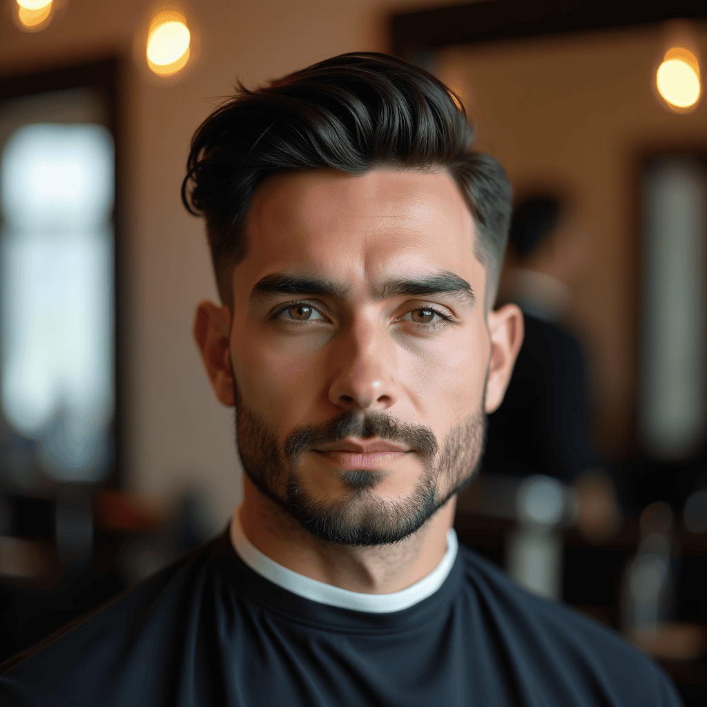 Classic Side Part Mid Fade