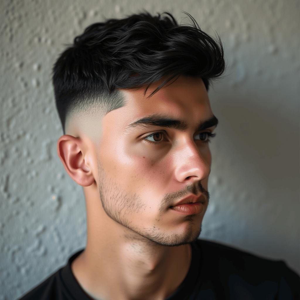 Caesar Cut Mid Fade