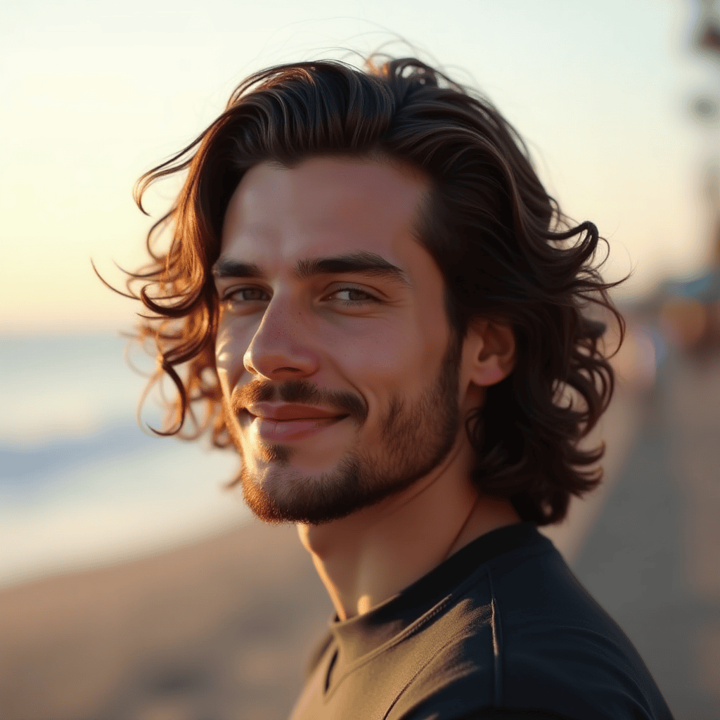 Long Wavy Top Mid Fade