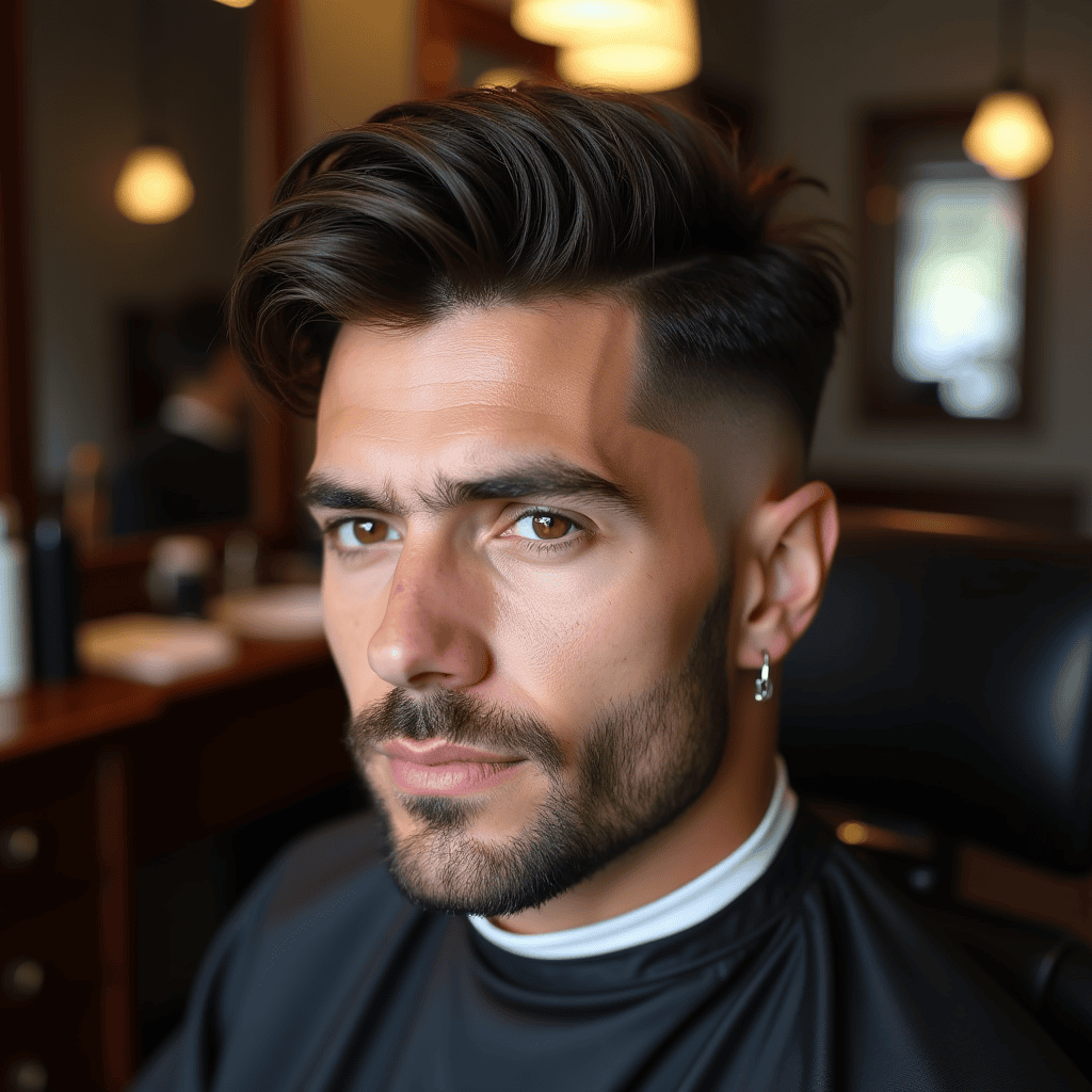High Fade Side Part