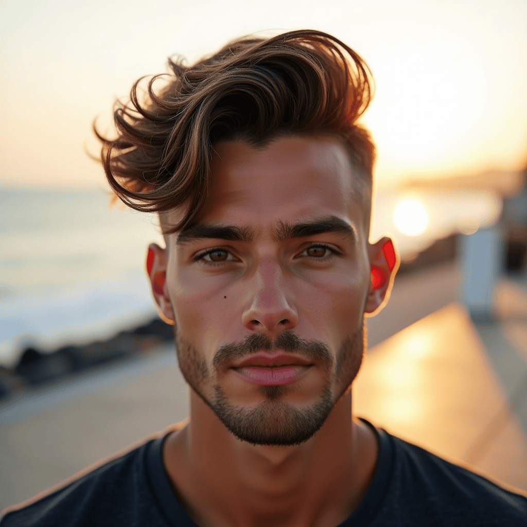  Brushed-Back High Fade