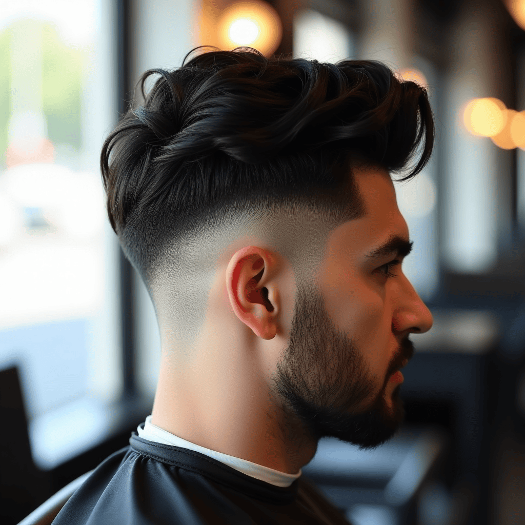 High Drop Fade with Textured Top