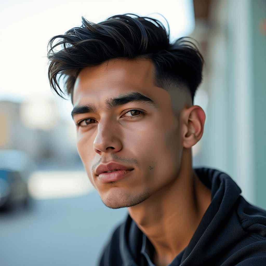  Quiff With Line Up