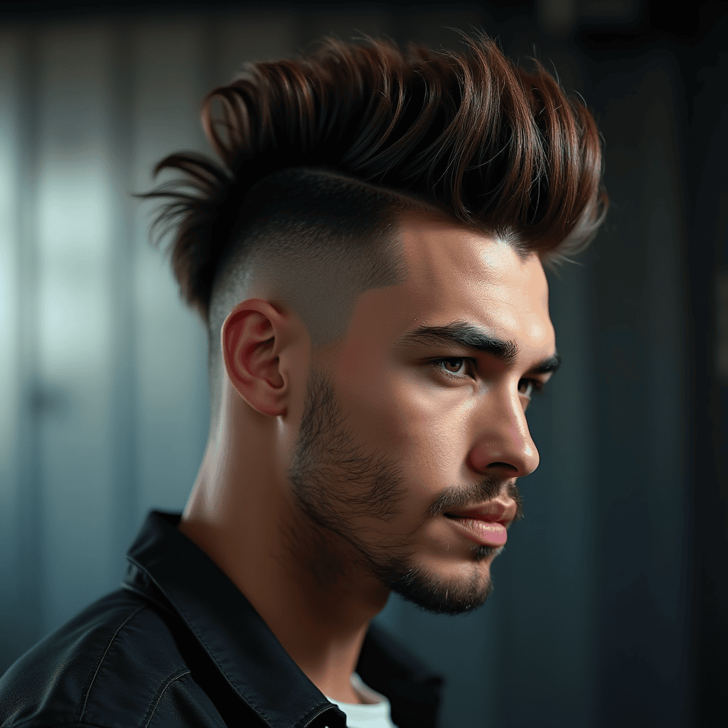Faux Hawk With Line Up