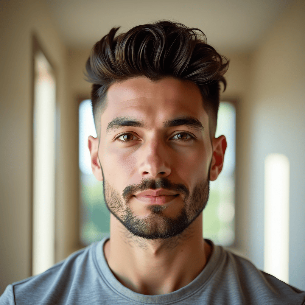 Taper Fade With Natural Spikes