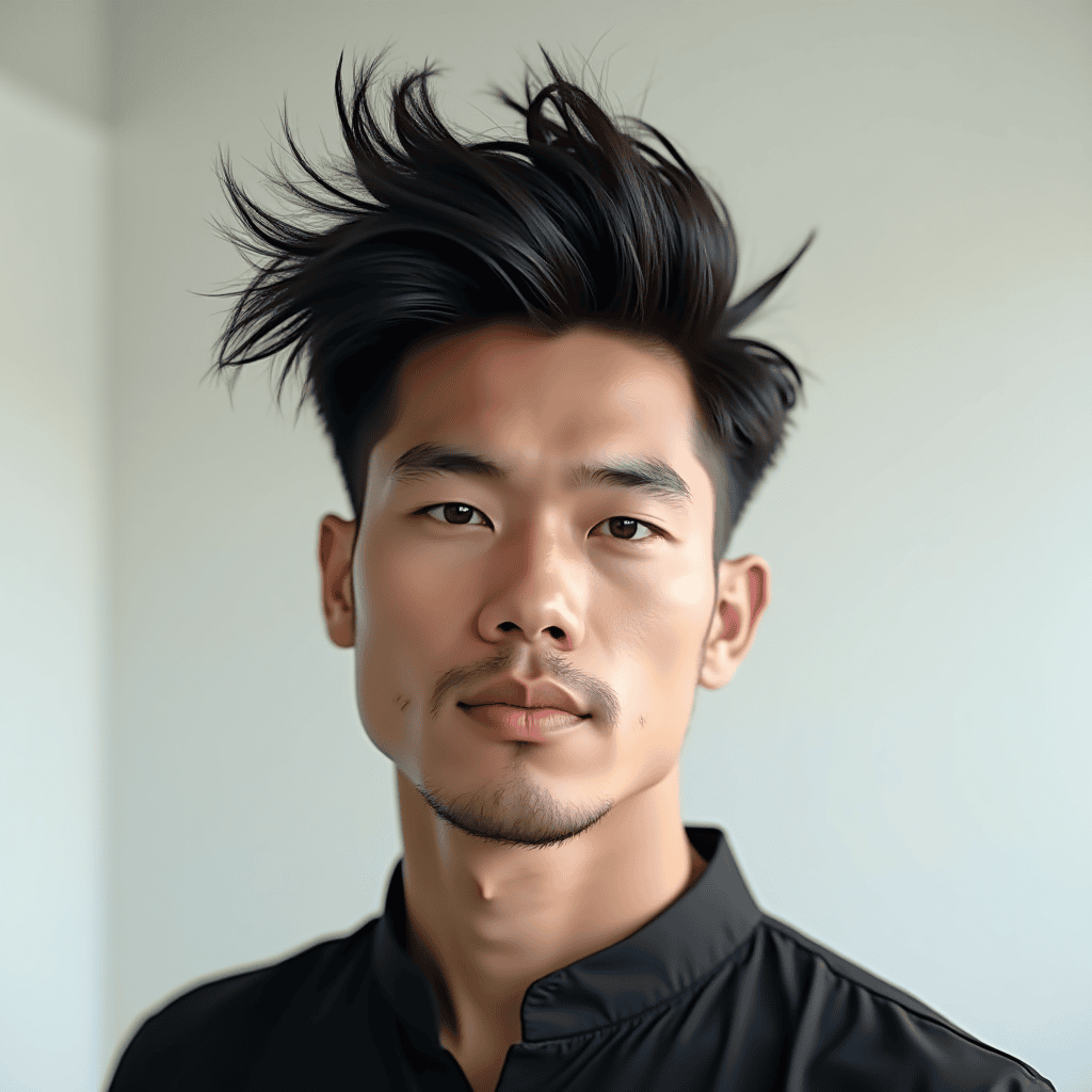 Long Spiky Top With Short Sides