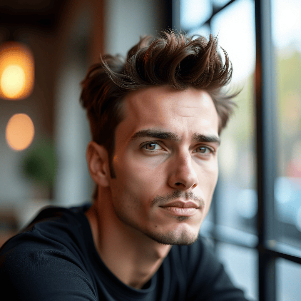 Side-Swept Spiky Style