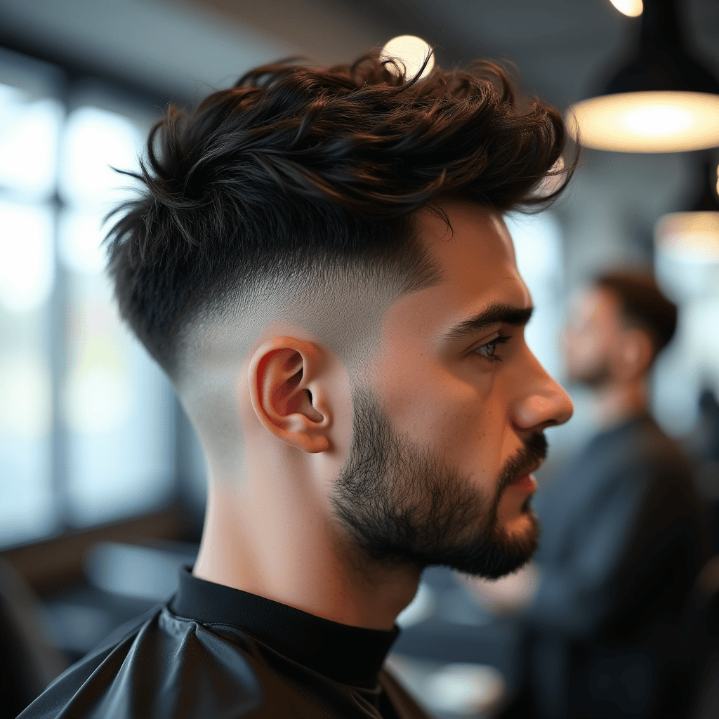 Messy Top With Low Fade