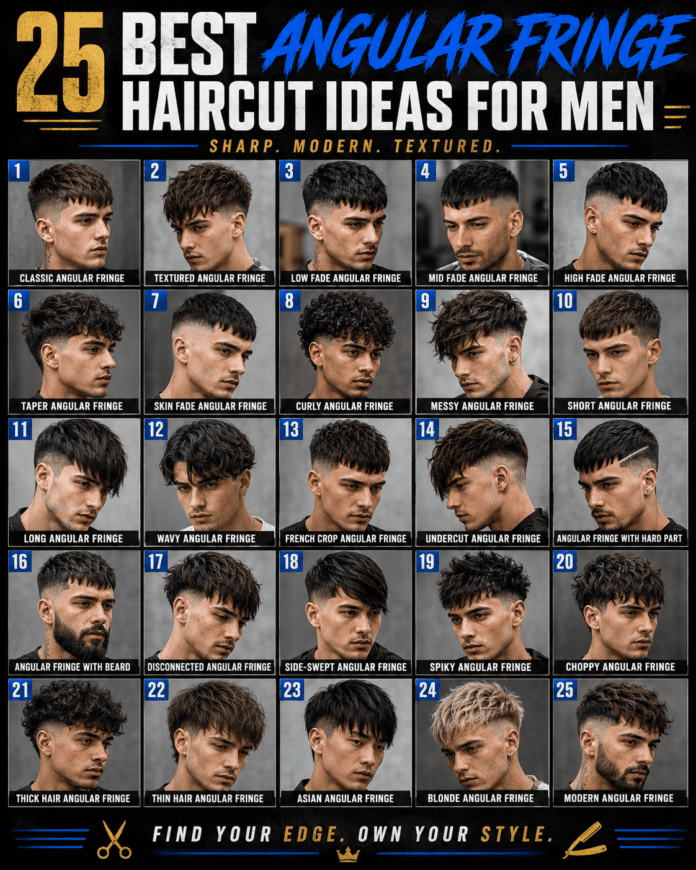 25 Best Angular Fringe Haircut Ideas for Men