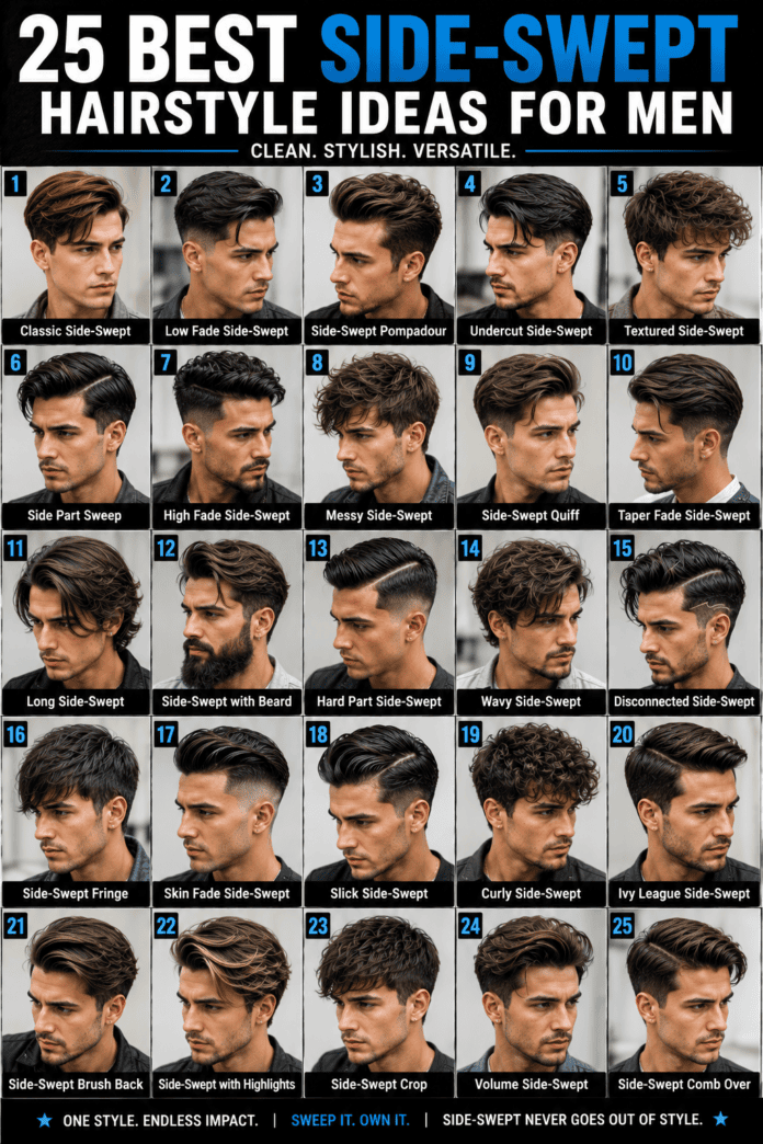 25 Best Side-Swept Hairstyle Ideas for Men