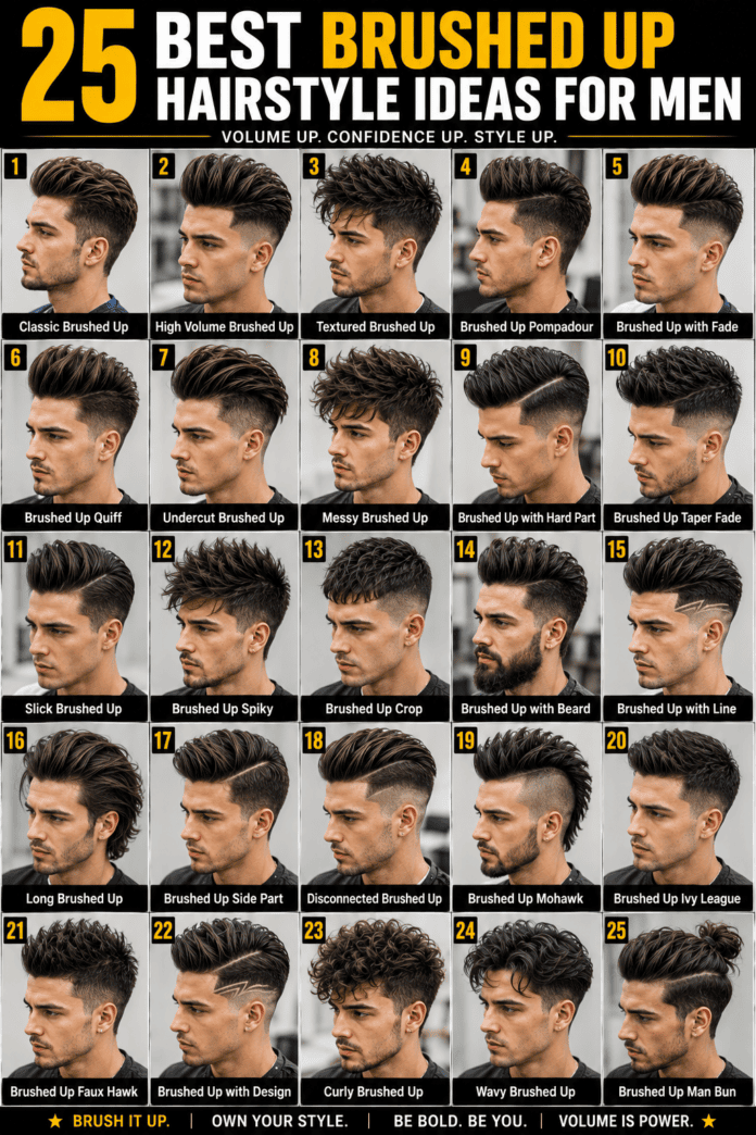 25 Best Brushed Up Hairstyle Ideas for Men
